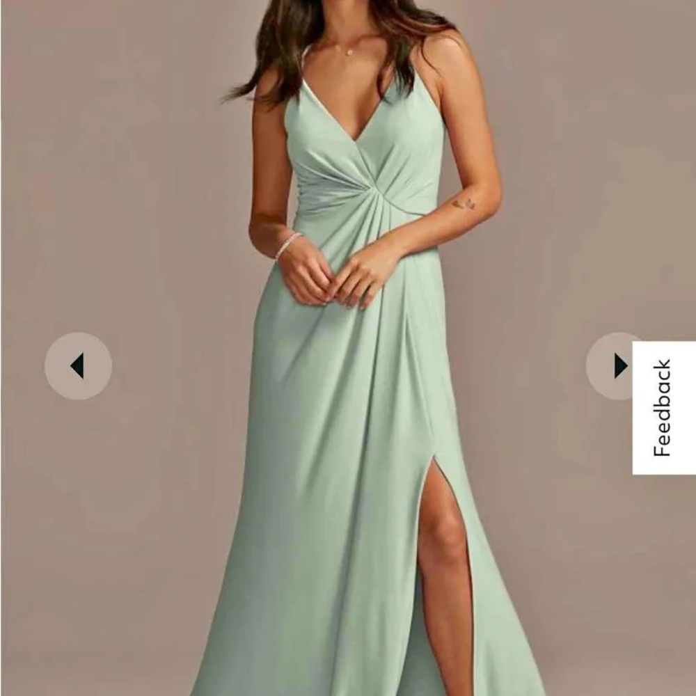 David Bridal bridesmaid dress. Sage green. Size 14. Worn one time.